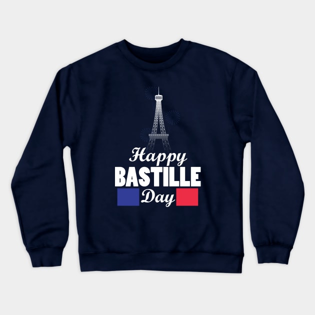 happy bastille day Crewneck Sweatshirt by FircKin